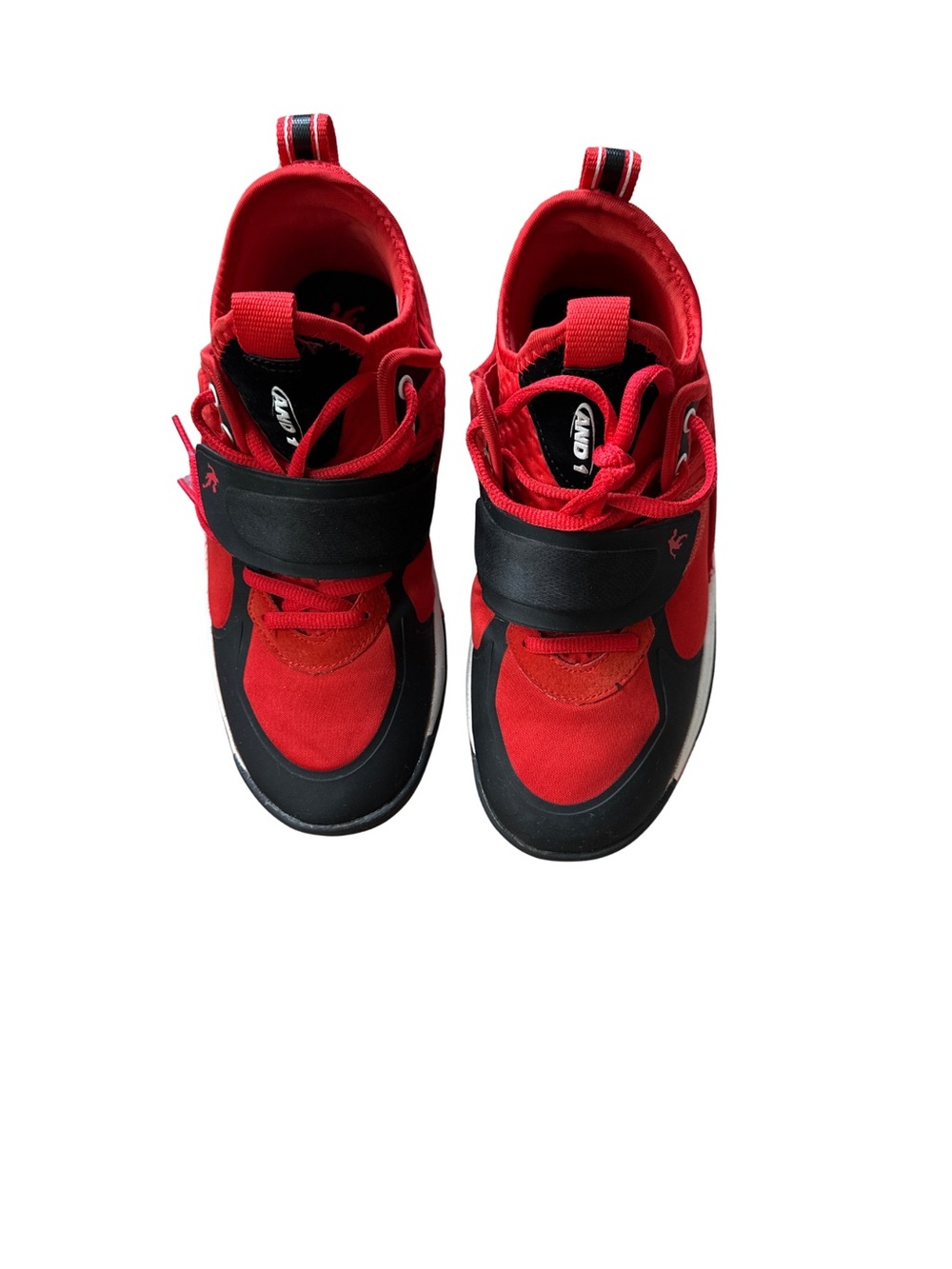And1 Red and Black Kids Unisex Sneakers Size 6